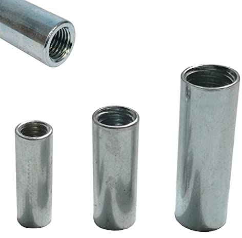 Euro Tische Lot de 12 Douilles filetées M6, Filetage continu, Manchon d'espacement M6, Acier galvanisé, Contenu de la livraison : 12 pièces