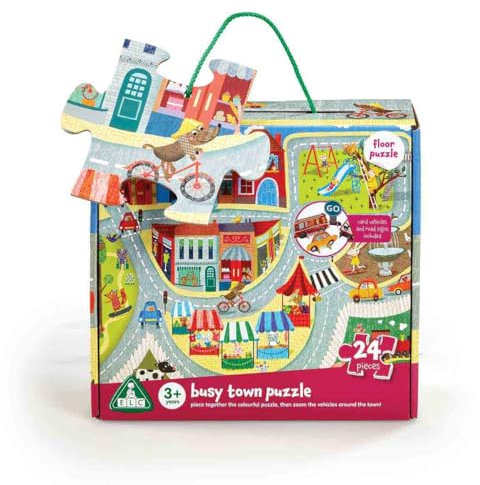 Early Learning Centre Busy Town 24 Piece Floor Jigsaw Puzzle For Children From 3 Years Toddler Puzzles ELC Toys Early Learning Centre Puzzle Gift Kids