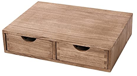 DDYURI Coffee Pods Storage Drawer Holder for Capsules - Multi Functional Desk Organizer Drawers For K cups Coffee Maker Brew - Kitchen Mini Wooden Box Chest Sideboard Counter Organization CF1D2C Dark
