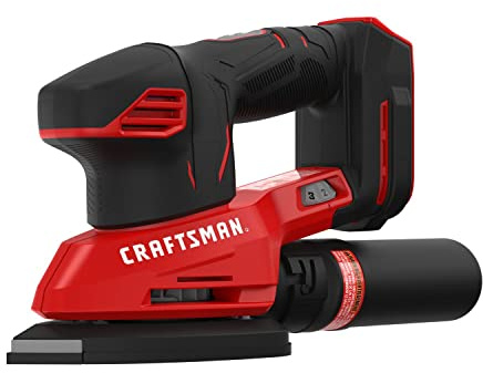 CRAFTSMAN 20V MAX Cordless Detail Sander, Tool Only (CMCW221B), Red