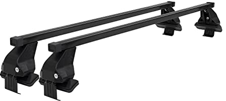 Menabo Stahl Dachträger Gepäckträger kompatibel mit Citroen C4 Picasso 2013-2018 Schwarz