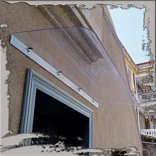 Vordach für haustür 80x50cm 100x50cm 120x50cm 200x Tür Dach Überdachung aus Kunststoff Haustürvordach für Balkon Pavillion (Size : 50x100cm)