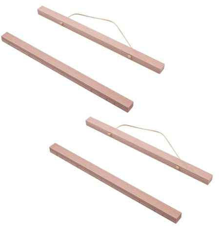 2 set med affischram träaffisch hängande remsor 30 cm magnetisk affischskena för väggbilder foton affisch