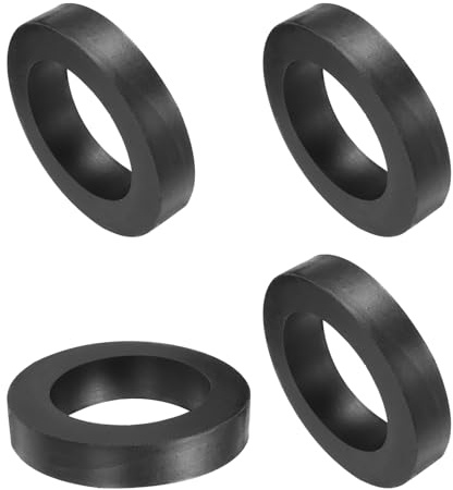 QUARKZMAN 4pz Distanziali Gomma 50mm OD x 33mm ID x 10mm Altezza Distanziatore Rotondo Antivibrazioni Boccola Anelli Tenuta Rondelle Spessa per Accessori Auto Domestici