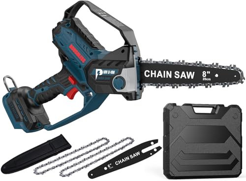 Motosierra de 8 pulgadas para batería Bosch GBA de 18 V, engrasadora automática, motosierra de poda inalámbrica sin escobillas de 6 y 8 pulgadas, mini motosierra alimentada por pilas para cortar