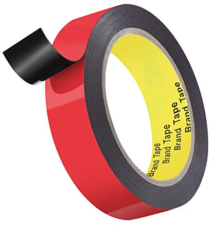 Elover Ruban Adhésif Montage Double Face Robuste, Ruban de Mousse VHB Bidirectionnel, longueur de 9,6 mètres, largeur de 2,4 cm pour voiture, bandes lumineuses LED, décoration de maison et de bureau