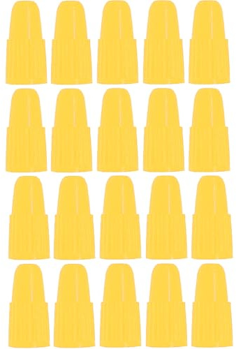 cyclingcolors 20x Cappucci delle valvole cappuccio valvola pneumatici Bici MTB Corsa Presta Plastica, giallo