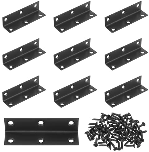 AIOUHMYM 10 Pcs Equerre Metal 80x21x21 mm