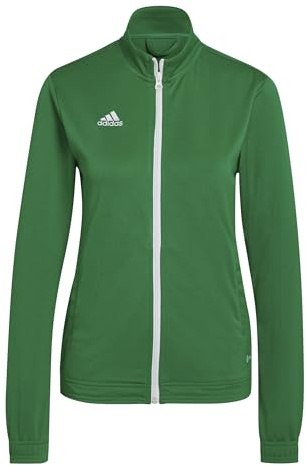 adidas Women's Entrada 22 Track Jacket, Team Green/White, XL