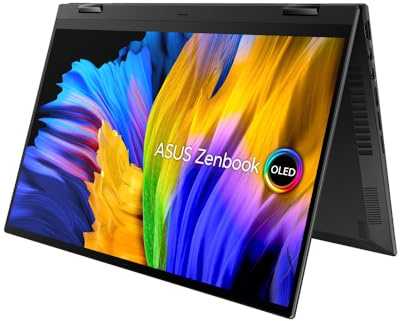 ASUS Zenbook 14 Flip OLED Convertible Laptop | 14 WQXGA+ 90Hz/0,2ms 16:10 OLED Display | AMD Ryzen 9 5900HX | 16 GB RAM | 512 GB SSD | AMD Radeon | Windows 11 | QWERTZ Tastatur,Jade Black,Touchscreen