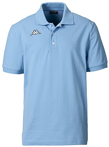 Kappa Poloshirt Kurzarm, sportlich Elegantes Polo für Herren, Polohemd aus 100% Baumwolle, Herrenbekleidung, hellblau, Gr. L