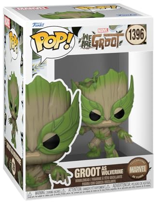 Funko Pop! Marvel: Wag - Wolverine - We Are Groot - Vinyl-Sammelfigur - Geschenkidee - Offizielle Handelswaren - Spielzeug Für Kinder und Erwachsene - TV Fans - Modellfigur Für Sammler und Display