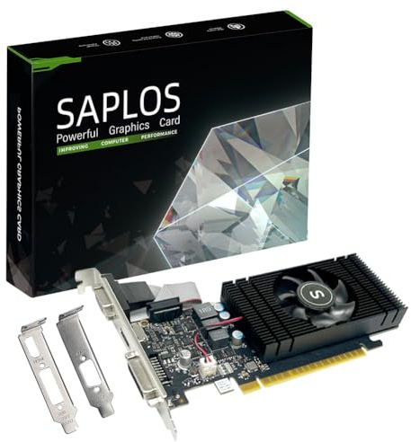 SAPLOS Geforce GTX 750 Ti Graphics Card, 4GB GDDR5 128-bit, DVI-D, HDMI, VGA, Low Profile, Video Card PC, GPU, PCI Express x16