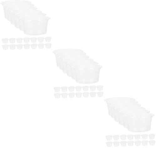 Milisten 60stücke Transparente Reptilien-Schalen Multifunktionale Futterschalen Für Terrarien rutschfeste Wasserschalen Für Schlangen Echsen Schildkröten Und Andere Reptilien