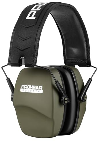 PROHEAR 016 Schiessen Gehörschutz Lärmschutz Kopfhörer für Schießsport, Ohrenshcutz für Erwachsene, Kapselgehörschutz für Jagd, SNR28dB,Grün