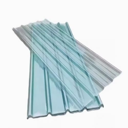 Foglio di tetto in bitume FRP, materiale di copertura, lastre di copertura ondulate, pannelli trasparenti per illuminazione diurna, protezione UV, per serra pergola esterna, spessore 1 mm