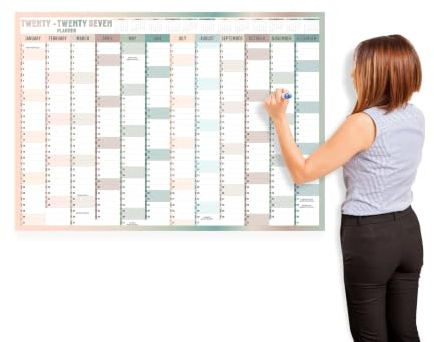 A1 Wall Planner 2027 Wall Calendar Large Jan to Dec Yearly Planner Full Year Planning Chart Academic Annual Poster for Student Family School Office Work Study 59.4x84.1cm(Folded)-1Pc (2027, A1)