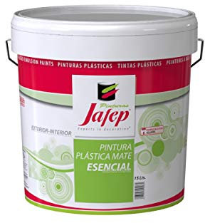 JAFEP Pintura Plástica Mate Esencial Supercubriente Color Blanco 8 L