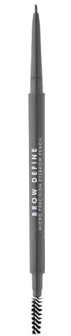 MUA Makeup Academy Brow Define, Micro Eyebrow Pencil with Spoolie Brush, Grey, 0.05 g - Vegan & Cruelty Free