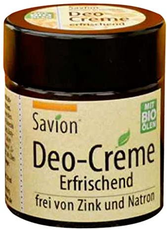 Savion Deo-Creme mit pflegender Sheabutter und Jojobaöl | Erfrischend und ohne Zink und Natron und OHNE Duft | Ideal für empfindliche Haut | Made in Germany, 30g
