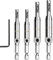 LUCKYKODOR 4 Stück Scharnierbohrer 5/64 7/64 9/64 11/64 Hinge Drill Bit Center Bohrer Selbstzentrierend Bohrer mit Inbusschlüssel für Möbel Küchen Holzbearbeitung