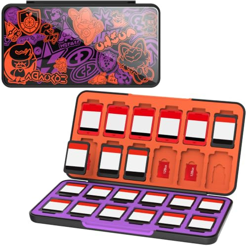 THELIFELICIOUS Boîte de Rangement Switch Game Card pour Nintendo Switch/Switch OLED/Switch Lite, Porte-Cartes de Jeu avec 48 emplacements pour Cartes de Jeu et 24 emplacements pour Cartes Micro SD.,