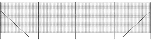 Tidyard Maschendrahtzaun Komplett Set Maschendraht Zaunset Kaninchendraht Gartenzaun Anthrazit 1,6x10 m Verzinkter Stahl