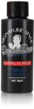 Dapper Dan Signature Style Styling Powder, Polvere modellante per capelli di facile applicazione per uomini, Offre una forte tenuta opaca, Finitura voluminosa e ispessente, Senza profumo, 20g
