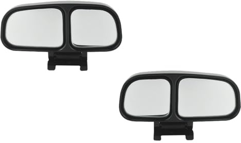 Döda hörnspeglar, 2 st dubbellinsdriven backspegel, konvex justerbar vinkelspegel, med självhäftande för bil/SUV/lastbil