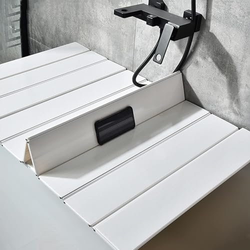 AISHULEI Copertura Vasca da Bagno, Pieghevole Impermeabile Coperchio Pannello, Spessore 1.2 cm in PVC per Vasca da Bagno, Coperchio per Vasca con Otturatore per Bagni al Latte, Spa (Size : 180x70cm)