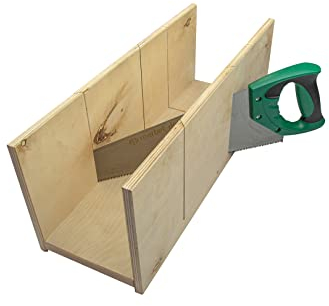 Marbet 19x49cm contreplaqué boîte à onglets boîte à onglets incl. scie à main