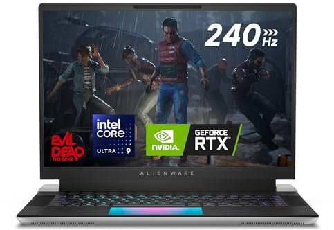 Alienware X16 R2 Gaming Laptop - 16-inch QHD+ 240Hz 3ms Display, Intel Core Ultra 9-185H, 32GB LPDDR5X RAM, 1TB SSD, NVIDIA GeForce RTX 4080 12GB GDDR6, Windows 11 Home, Onsite Service - Lunar Silver
