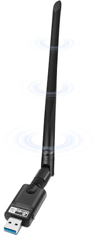 Adaptador Bluetooth 5.0 + 1300 Mbit/s WiFi Stick, Bluetooth Stick Dual Band 2,4 GHz/ 5 GHz, Compatible Con Win 11/10/8.1/8/7, dongle Bluetooth para ratón, teclado, Auriculares, teléfono móvil