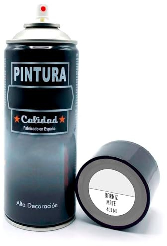 AC - Bote de Pintura en Spray - Fabricado en España - Ideal para cualquier superficie, Madera, Metal, Cartón, Piedra o Cerámica - Capacidad de 400 ML - Color Barniz Mate