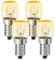 YIIFELL Backofenlampe E14 25W Backofen Glühbirne 230V 25W für Ofen 300 Grad hitzebeständig für Ofen Salzkristalllampe, Mikrowelle, Lavalampe uvm