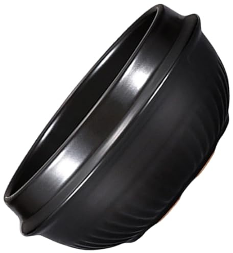 HOMSFOU Cazuela de Cerámica Resistente al Calor 1100ml (16x8 Cm) para Guisar y Sopa, Olla para Cocinar Bibimbap y Estofados, Utensilio de Cocina para Hogar y Restaurante