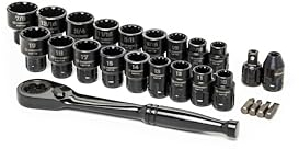 Crescent CX6PT25 3/8 Drive Pass-Thru X6 Standard Spline Mechanics Tool Set. 25 Pieces