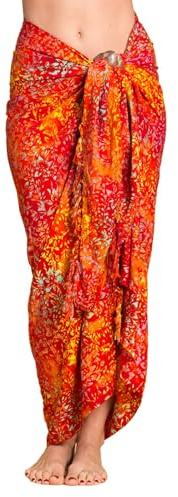 PANASIAM Paréo - L & XXL Paréo opaque - Drap de plage | Pour femme & homme, en jupe portefeuille ou robe de plage légère, cache-maillot, pièce unique artisanale teinte à la main