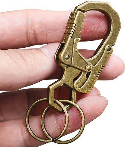 Ahiller Mens Key Carabiner 2.5 Inch Rhombus Keychain with Keyrings
