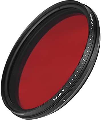 ERYUE 77mm Filtro Infrarrojo Ajustable Paso IR Filtro de Lente de Rayos X Variable de 530nm a 750nm Compatible con DSLR Camera,Filtro de Lentes de Rayos X