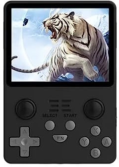 AIUOUS Powkiddy RGB20S Handheld Retro Game Console Built-in 15,000 Games 64G 3.5 Inch IPS Screen Open Source System (Black)