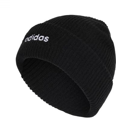 adidas Unisex Classic Beanie, Black/White, L
