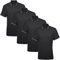 True Face Mens Tshirts Polos Pique Tipping Pocket Collar Buttoned Regular Fit Top Charcoal Tip - 4 Pack XXL
