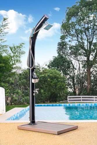 Chillroi® Solardusche gebogen, ca. 20 Liter inkl. Seifenschale 217 cm Höhe Gartendusche