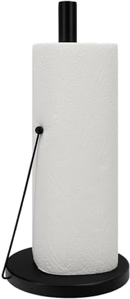 VonBueren Portarotolo da Cucina |Porta rotolo nero da tavolo 32x15cm | per piano di Lavoro