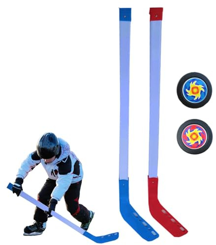 Bvizyelck Crosse De Hockey pour Enfant - Ensemble De Crosse Et Balle De Hockey De Rue pour Enfant, Crosse De Hockey sur Glace pour Enfant, Équipement D'entraînement De Hockey pour Jeunes
