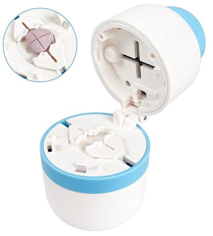 Qaestuan Taglia pastiglie, Taglierino per Medicinali Multifunzionale, Portatile Tagliapillole Precisione, Divisore per Pillole da Viaggio, 1 Diviso in 2, 1 Diviso in 4, per Bambini, Anziani
