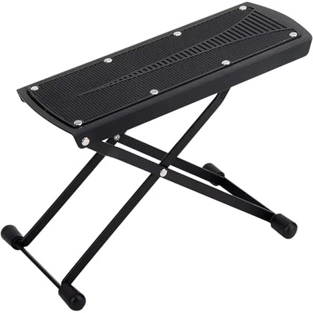Taburete Pedicura Para Pies - Soporte De Pie De Pedicura Plegable Ajustable - Taburete Antideslizante Para Pies Con 6 Alturas, Herramienta De Pedicura Negra Con Carga De Rodamiento De 220 Libras