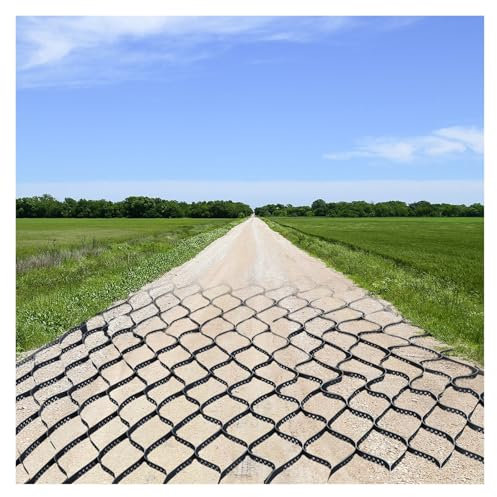 Geo Grid - Pavimentazione in plastica resistente a nido d'ape, stabilizzatore per vialetti, ideale per collina/passerella/sentieri, accessorio da giardino e capannone, 5 cm di spessore, 3 x 5 m
