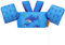 MoKo Einstellbare Schwimmflügel für Kinder 20-50 lbs, Doppelfunktionale Armschwimmer & Rückenschwimmer Unterstützung mit Sicherheit Pfeife, Pool Schwimmer für Kinder, Hai & Indigo